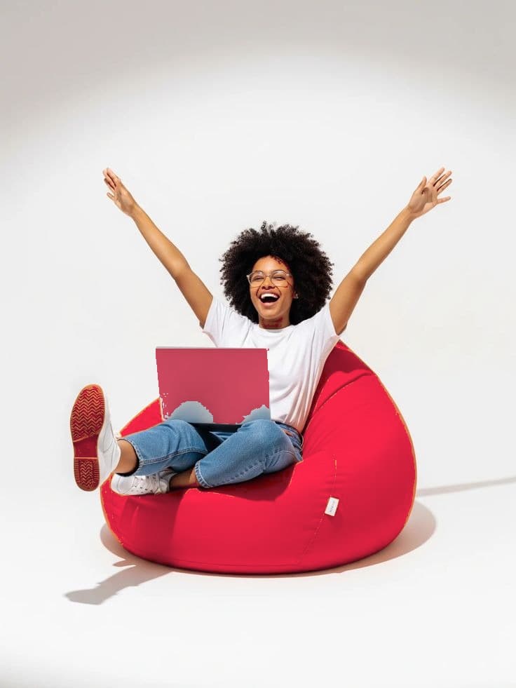 Cliente satisfaite consultant son financement sur ordinateur portable